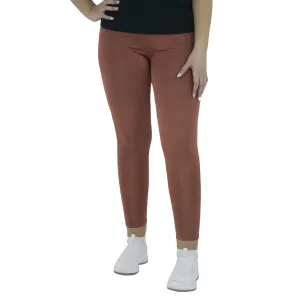 Damen einfarbige Leggings, Ziegelrot