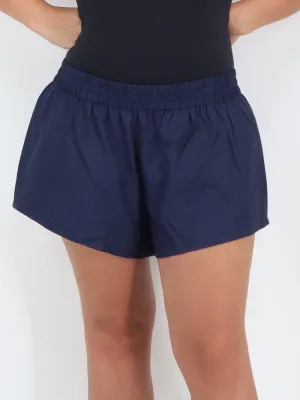 Damen Sport Shorts, Einfarbig, Navy