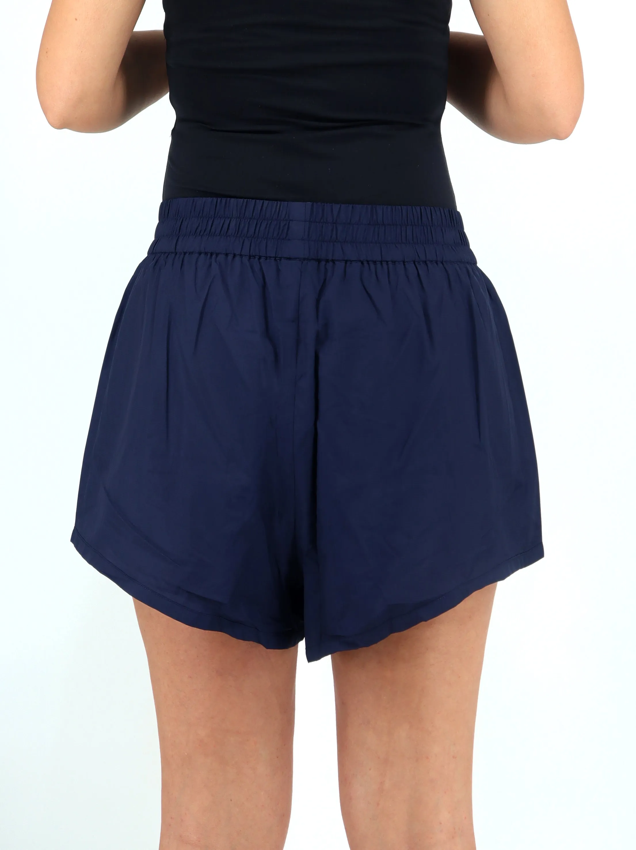 Damen Sport Shorts, Einfarbig, Navy
