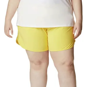 Damen Sport Shorts, Einfarbig, Gelb
