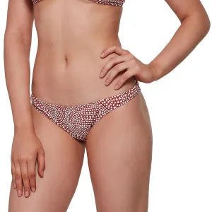 Damen-Bikiniunterteil mit Print, Braun