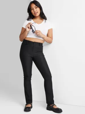 Damen-Hose mit Gummizug, Schwarz