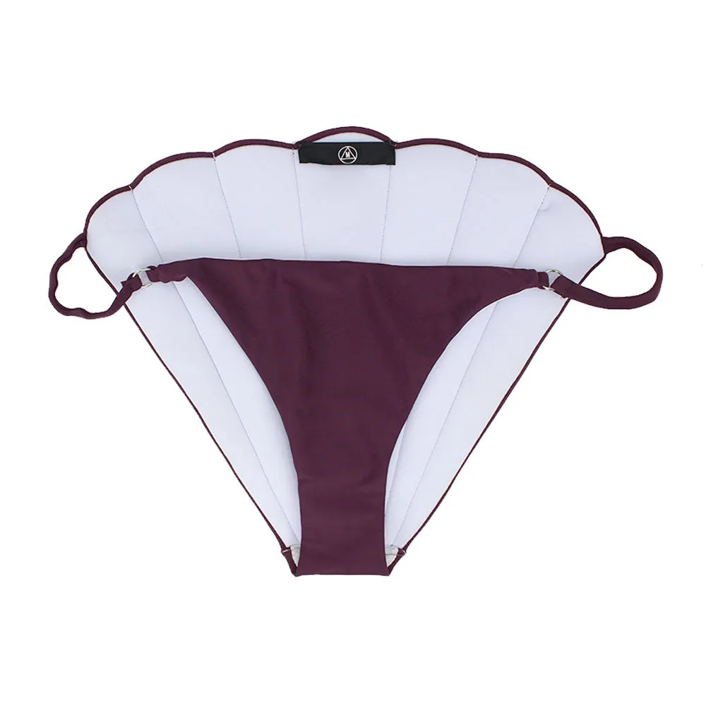 Damen-Shell-Bikini-Unterteil, Dunkelviolett