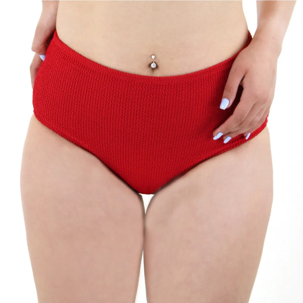 Damen-Smock-Bikini-Unterteil, Rot