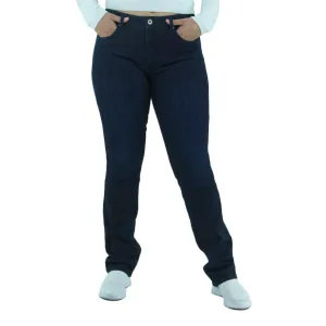 Damen Jeans Straight Fit, Marine