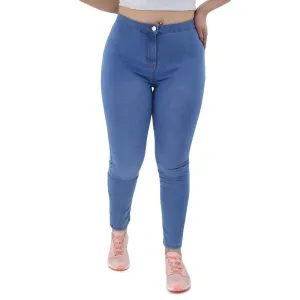 Damen Stretch-Denimhose, Hellblau