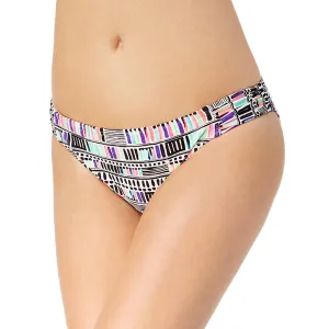 Damen Bikiniunterteil gestreift, Weiß