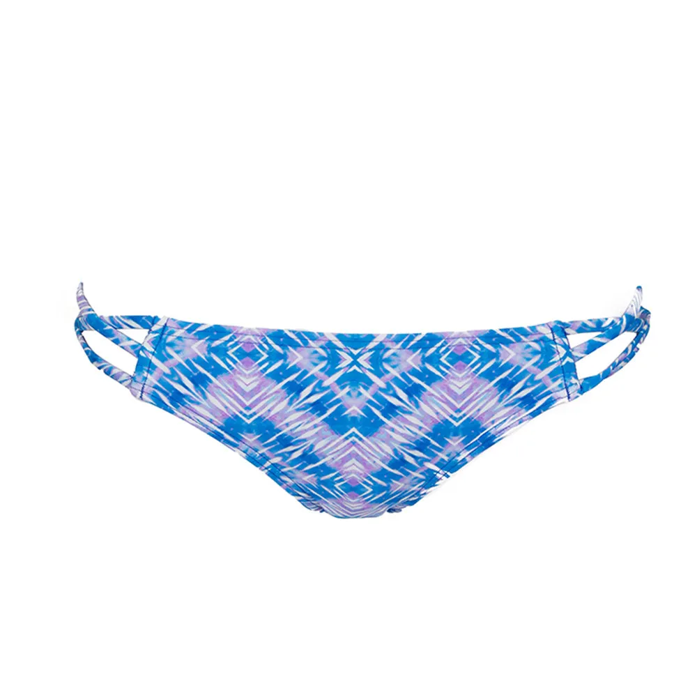 Frauen Stunner Hipster-Bikiniunterteil mit Träger, Blau