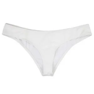 Damen Texturierter V-Schnitt Bikini-Höschen, Weiß