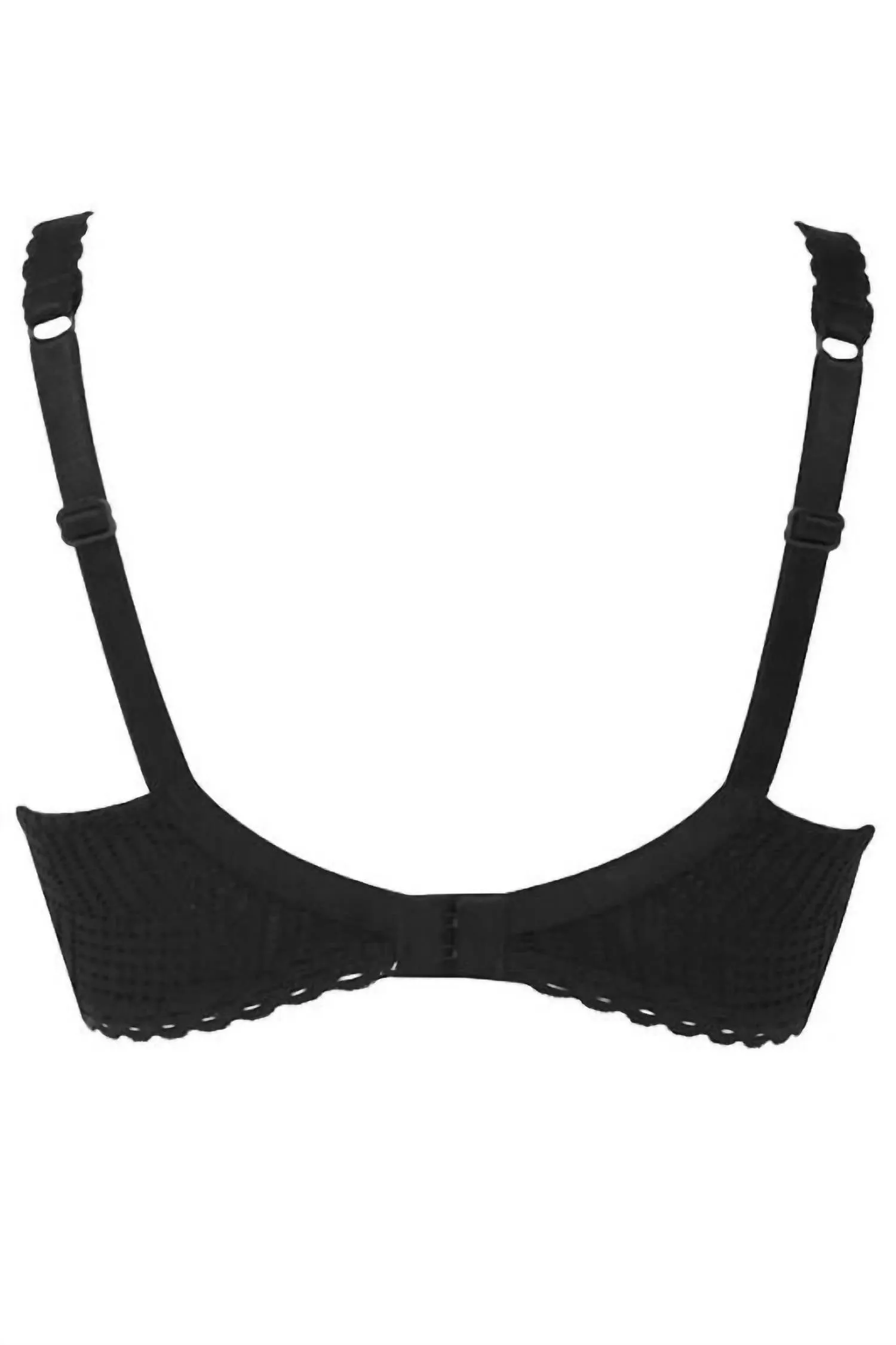 Dreiteilige Damen-BH mit Naht in Schwarz