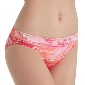 Damen-Bikiniunterteil mit Wellenmuster, Rosa