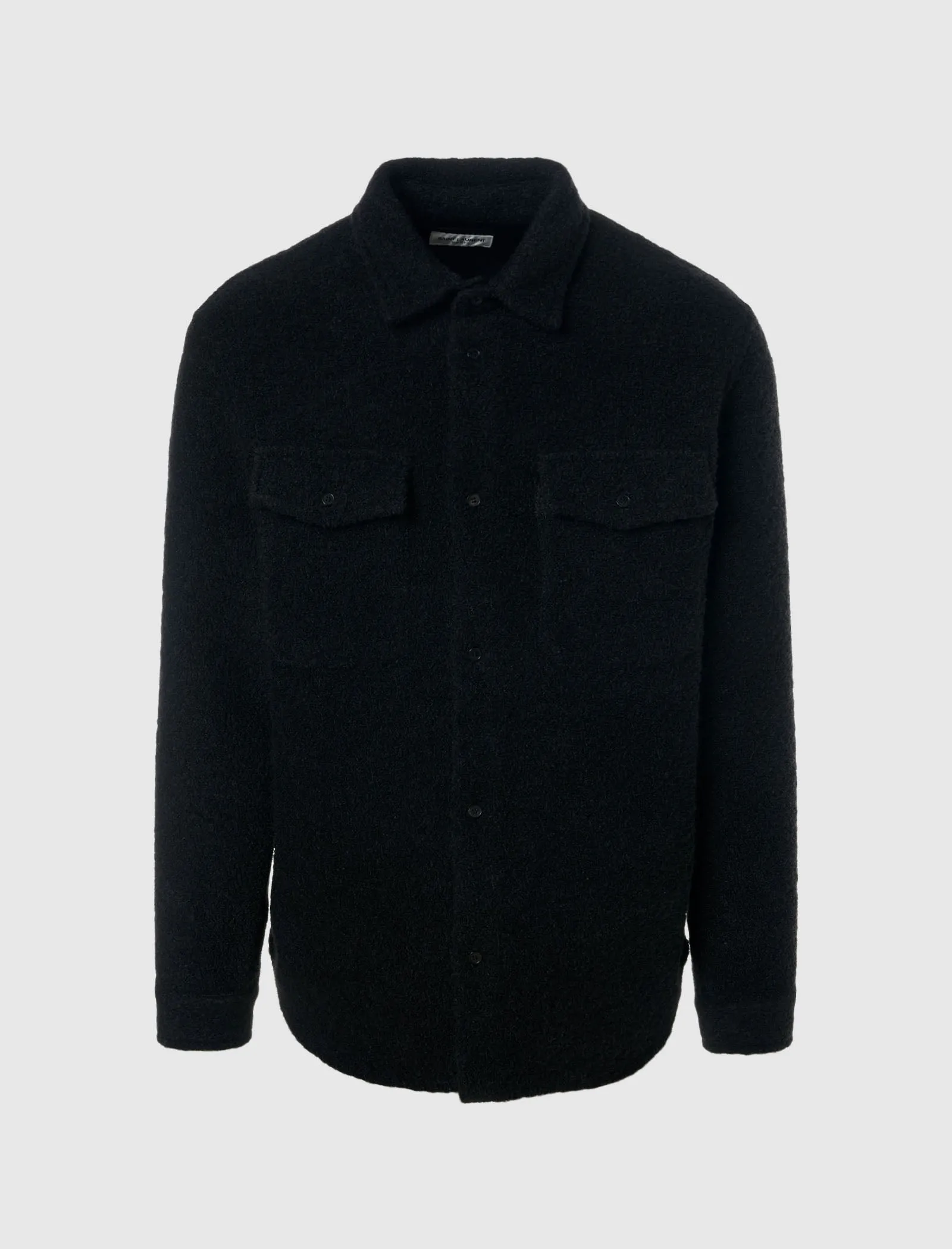 YSL Langarm-Woll-Überhemd