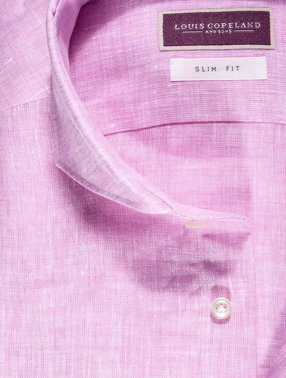 Yukon Leinen Slim Fit Hemd Pink