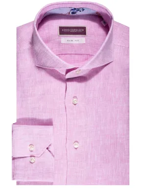 Yukon Leinen Slim Fit Hemd Pink