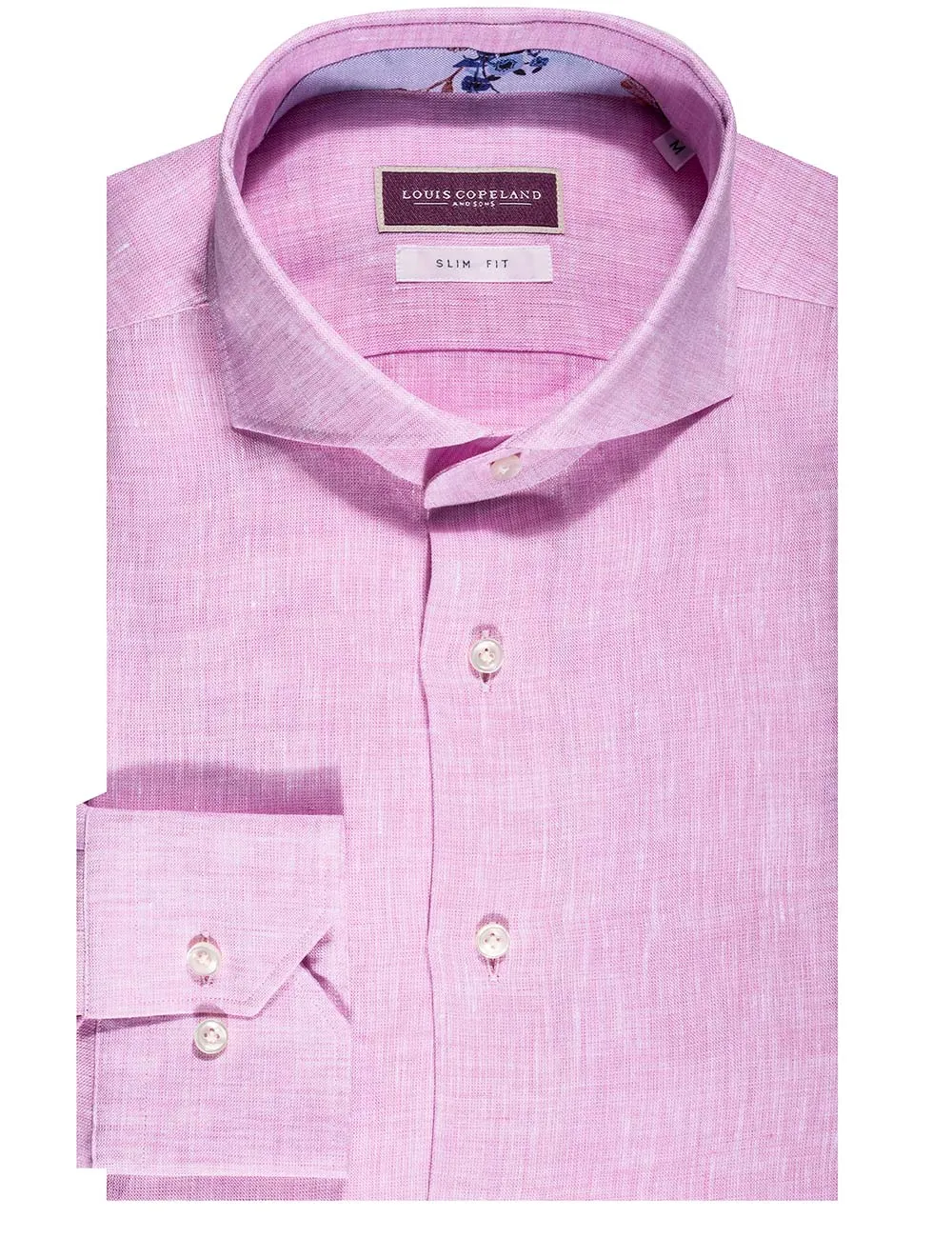 Yukon Leinen Slim Fit Hemd Pink