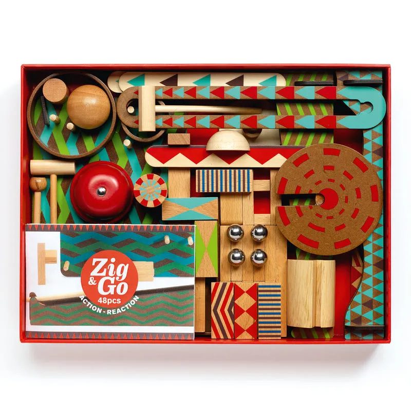 Zig & Go 48-teiliges Action- und Reaktions-Bauset